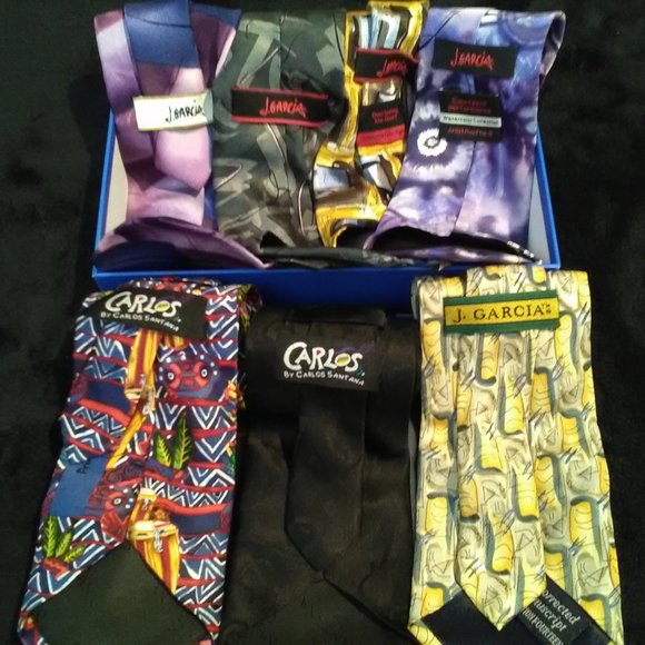 Jerry Garcia b& Carlos Santana Men's Ties - Picture 2 of 5